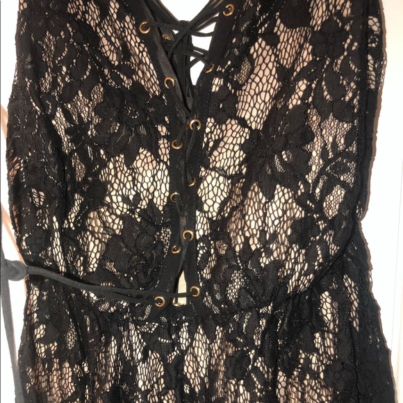 Small black lace-up romper! Tag still on! - Picture 3 of 3